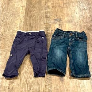 2 pairs 6-12 month pants